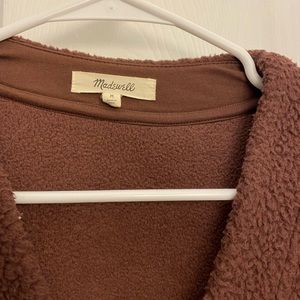 Madewell Fleece Cropped Cardigan